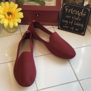 ‘Danskin’ Maroon Wish Flats (#5)